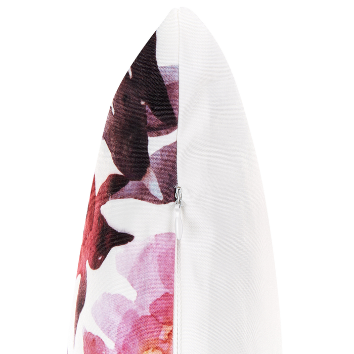 Beliani-LANROSSO-Tuinkussen set van 2-Roze|Wit-40 x 60 cm-Polyester