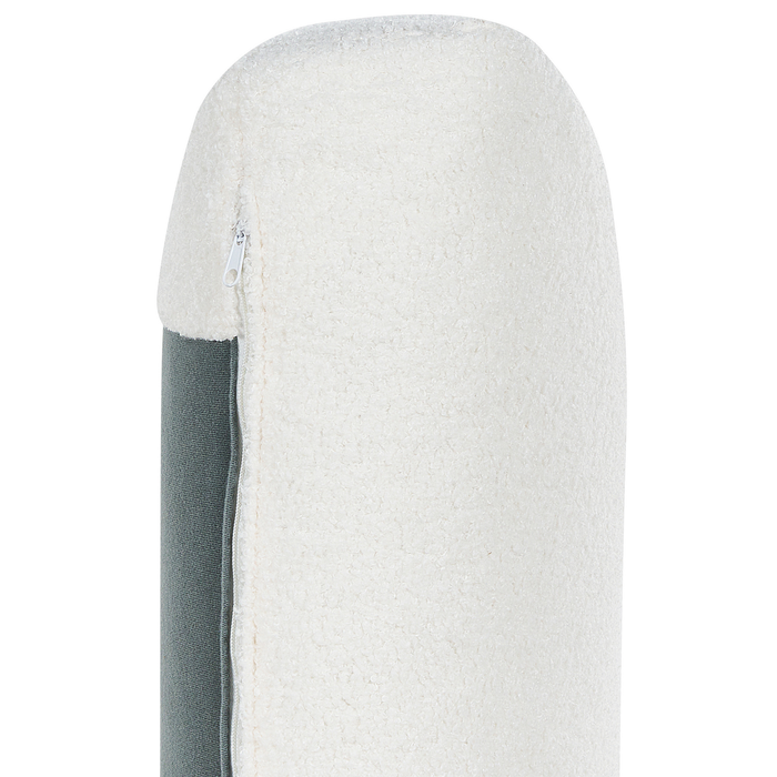 Beliani - ALLA - Driezitsbank - Gebroken wit - Bouclé