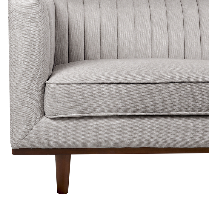 Beliani - SKAULE - Driezitsbank - Lichtgrijs - Polyester