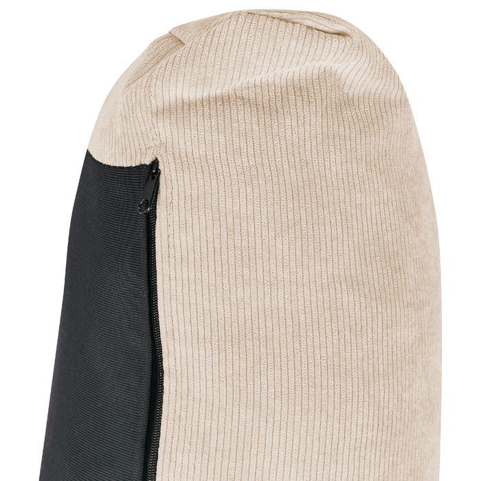 Beliani - NIVALA - Driezitsbank - Beige - Corduroy