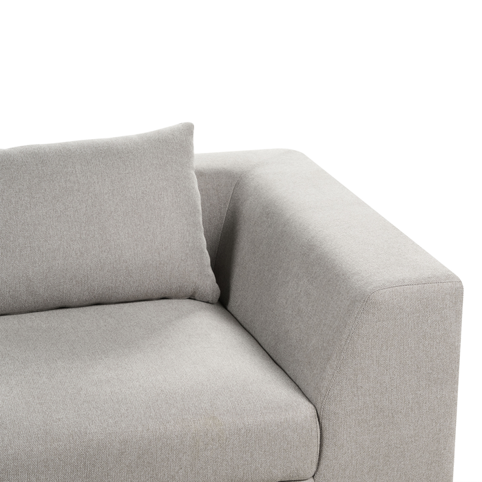 Beliani - LERMON - Driezitsbank - Lichtgrijs - Polyester