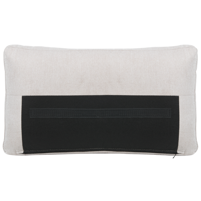 Beliani - NURMO - Driezitsbank - Lichtbeige - Polyester