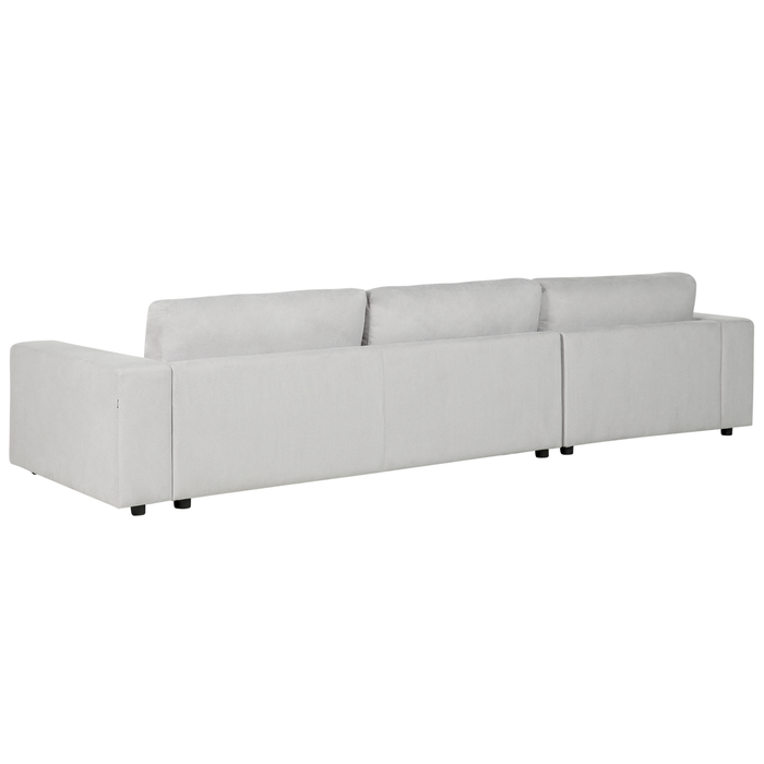 Beliani-LOFOTEN-Hoekbank 4-zits-Lichtgrijs-Rechtszijdig-Polyester