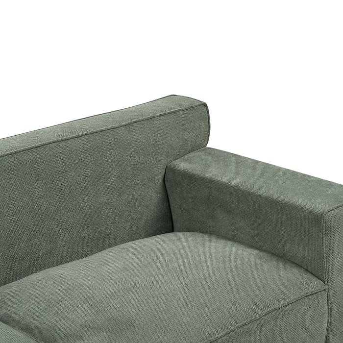 Beliani - VISKAN - Driezitsbank - Donkergroen - Chenille