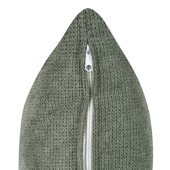 Beliani - VISKAN - Driezitsbank - Donkergroen - Chenille