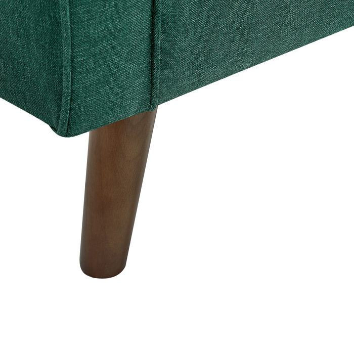 Beliani - LOKKA - Driezitsbank - Donkergroen - Polyester