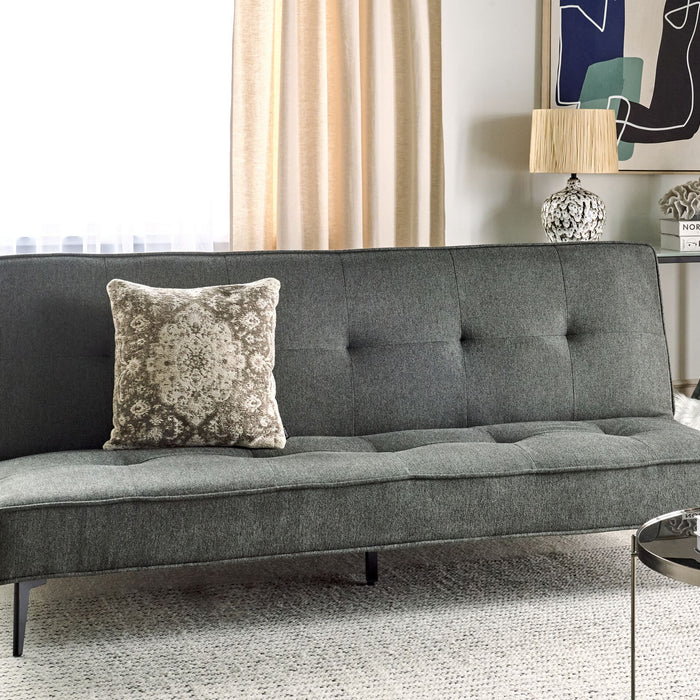 Beliani - ESSVIK - Slaapbank 3-zits - Donkergrijs - Polyester