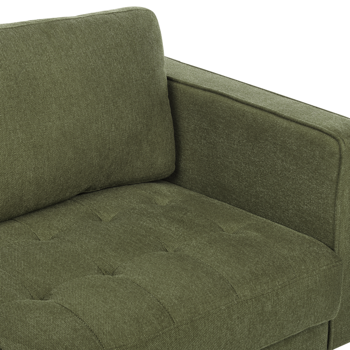 Beliani - NURMO - Driezitsbank - Donkergroen - Polyester