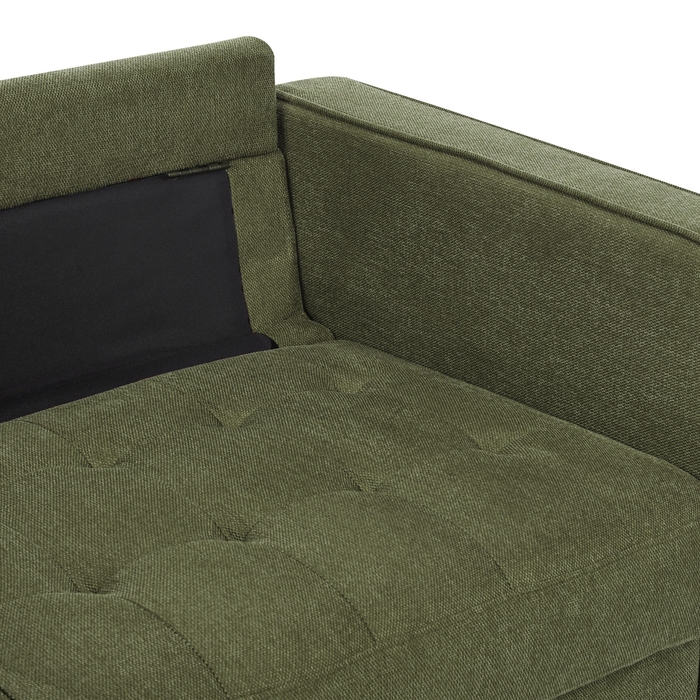 Beliani - NURMO - Driezitsbank - Donkergroen - Polyester