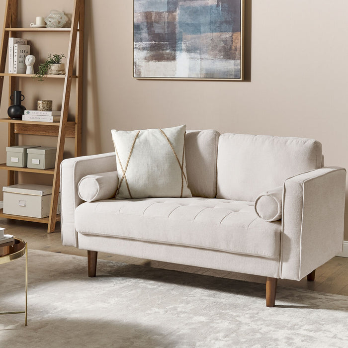 Beliani - NURMO - Tweezitsbank - Lichtbeige - Polyester