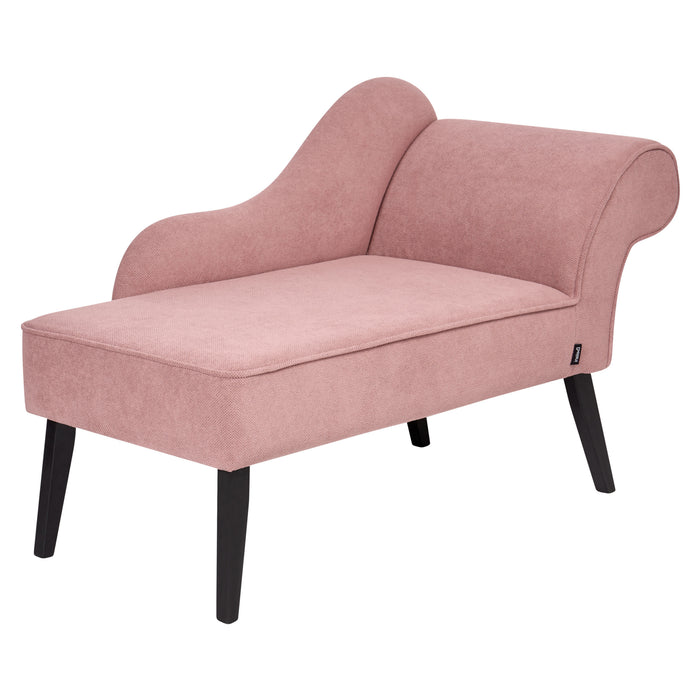 Beliani - BIARRITZ - Chaise longue - Roze - Rechtszijdig - Polyester