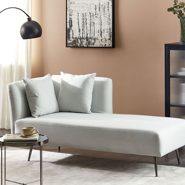 Beliani - RIOM - Chaise longue - Mintgroen - Linkszijdig - Stof