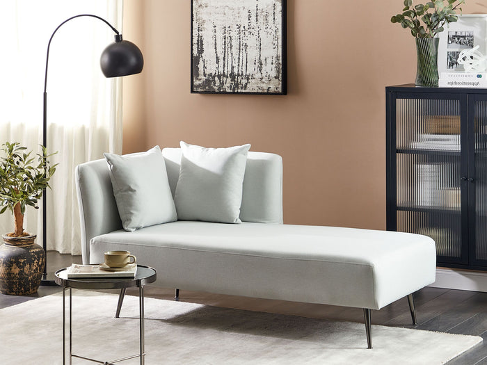 Beliani - RIOM - Chaise longue - Mintgroen - Linkszijdig - Stof