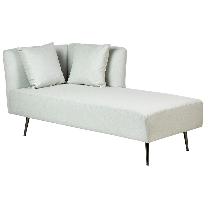 Beliani - RIOM - Chaise longue - Mintgroen - Linkszijdig - Stof