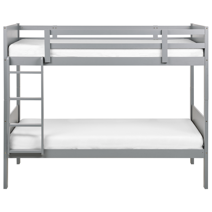 Beliani - MAULDE - Stapelbed - Grijs - 90 x 200 cm - Rubberhout