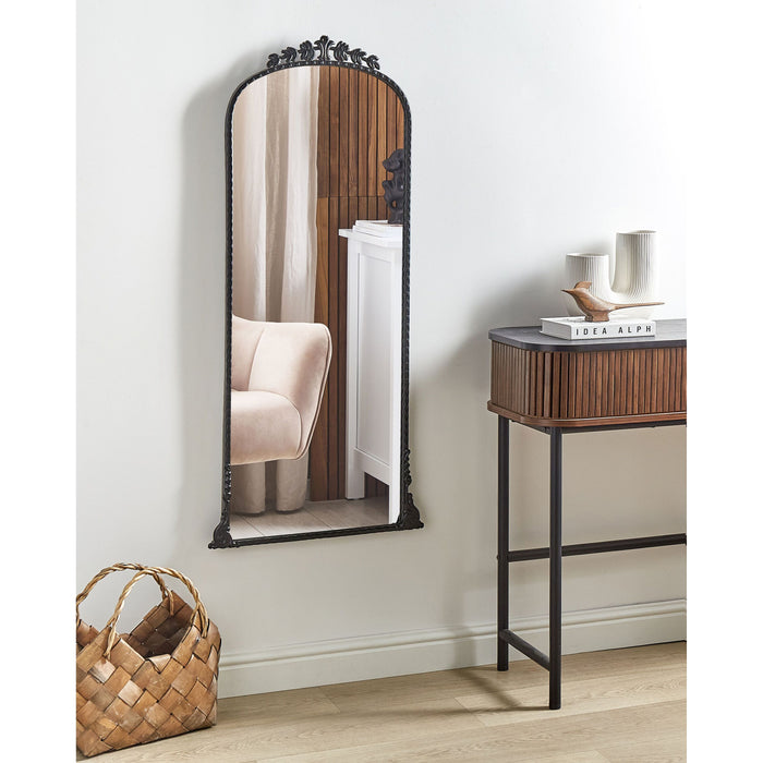 Beliani - LIVRY - Wandspiegel - Zwart - 51 x 114 cm - Metaal