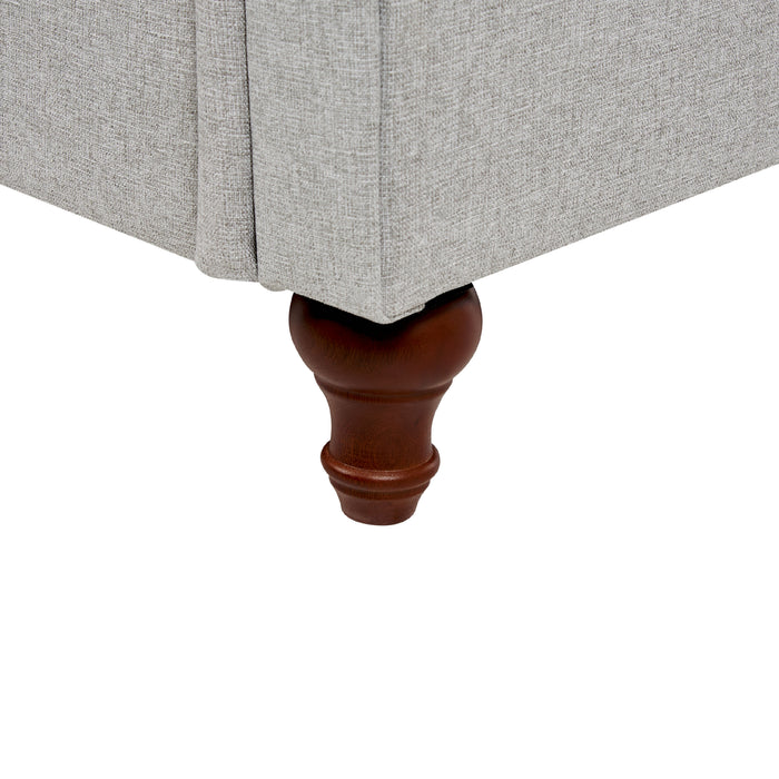 Beliani - GINNERUP - Tweezitsbank - Lichtgrijs - Polyester