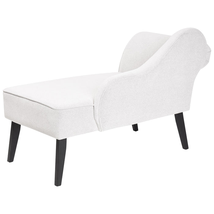Beliani - BIARRITZ - Chaise longue - Wit - Linkerzijde - Polyester