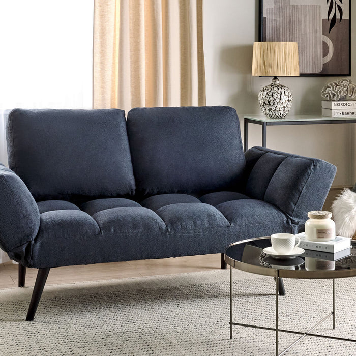 Beliani - BREKKE - Slaapbank - Donkerblauw - Polyester