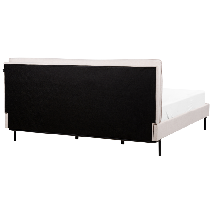 Beliani-CORIO-Tweepersoonsbed-Lichtbeige-180 x 200 cm-Polyester