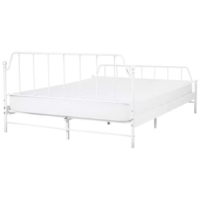 Beliani - MAURESSAC - Tweepersoonsbed - Wit - 160 x 200 cm - Metaal