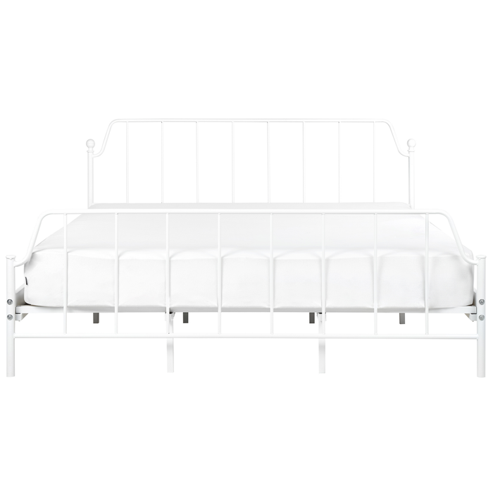 Beliani - MAURESSAC - Tweepersoonsbed - Wit - 180 x 200 cm - Metaal