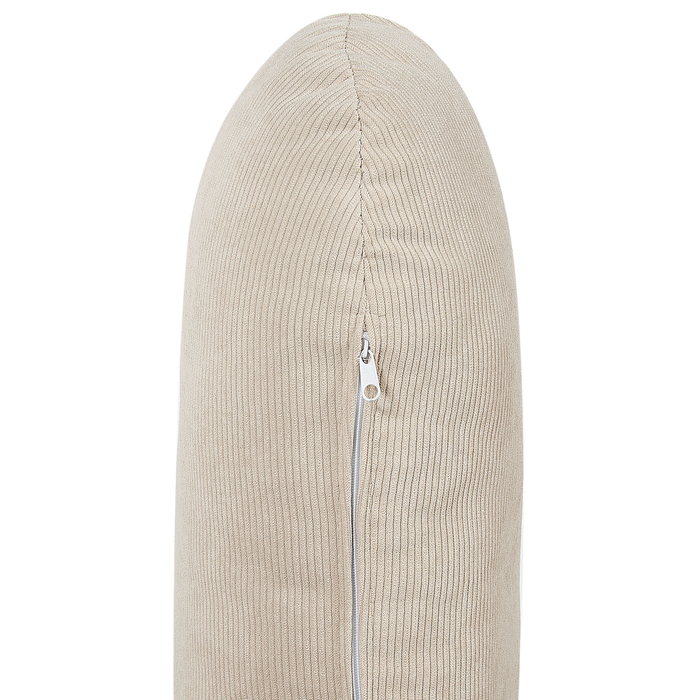 Beliani - SIMOS - Hoekbank - Lichtbeige - Linkszijdig - Corduroy