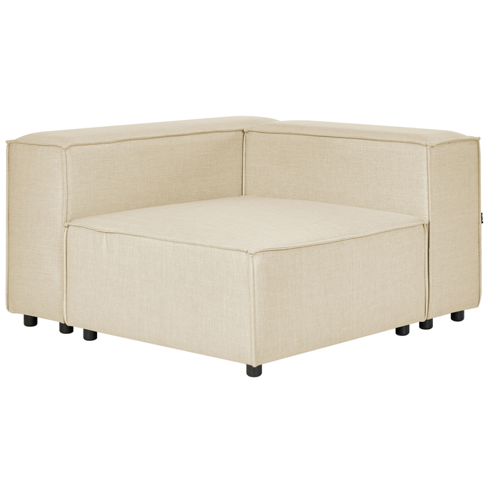 Beliani - APRICA - Tweezitsbank - Beige - Linkerzijde - Linnen