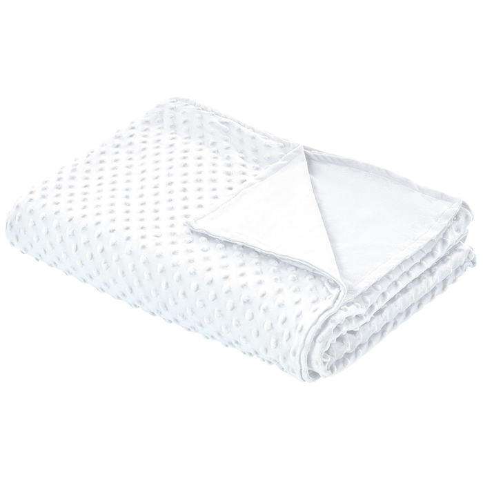 Beliani-CALLISTO-Verzwaringsdeken hoes-Wit-135 x 200 cm-Polyester