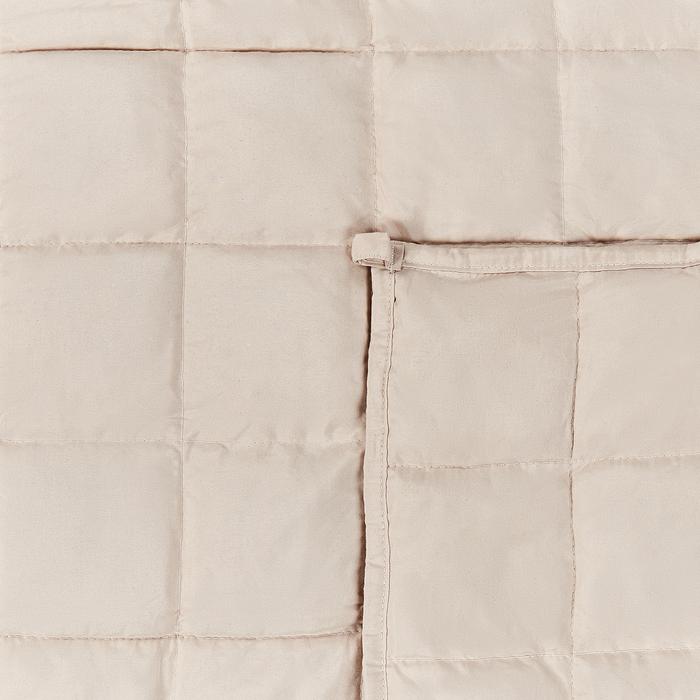 Beliani - NEREID - Verzwaringsdeken - Beige - 120 x 180 cm - Polyester