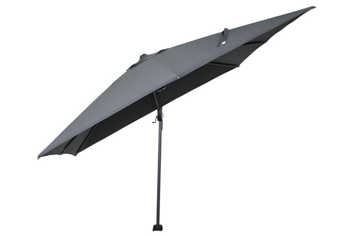 GI Hawaii zweefparasol 300 x 300 cm. - Donker grijs - met voet en hoes