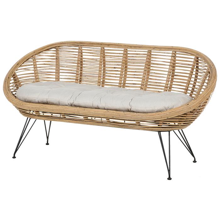 Beliani - MARATEA - Loungeset - Lichtbeige - Rotan