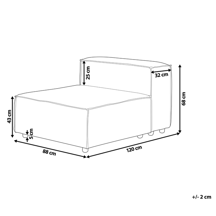 Beliani - APRICA - 1-zitsbank - Beige - Linnen