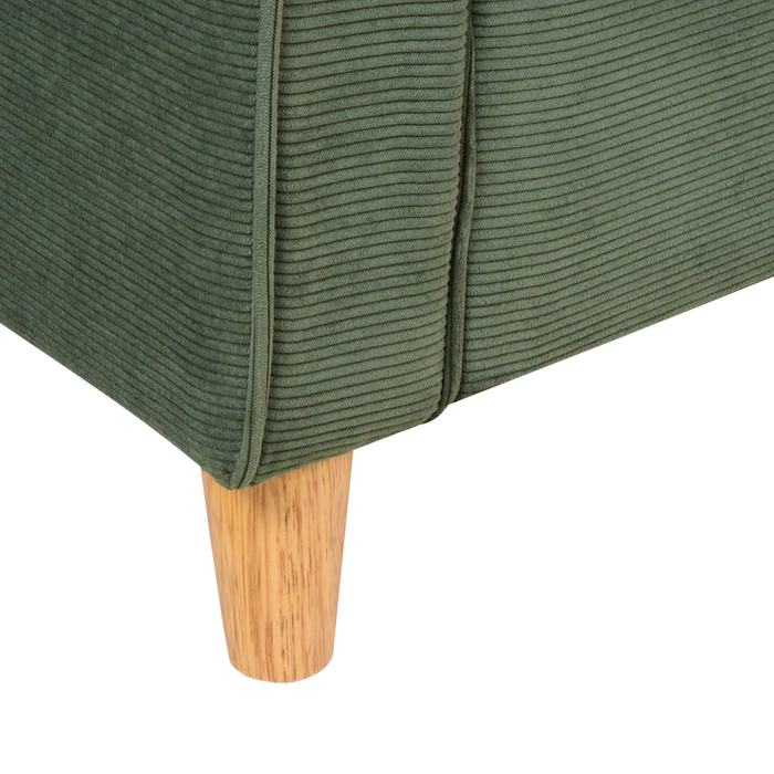 Beliani - RONNEBY - Driezitsbank - Donkergroen - Fluweel