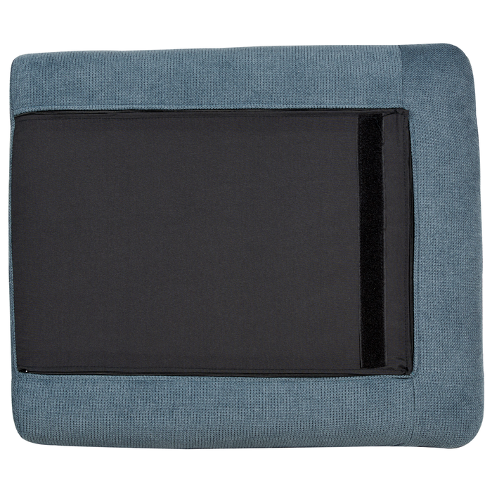 Beliani - VINTERBRO - Driezitsbank - Blauw - Polyester