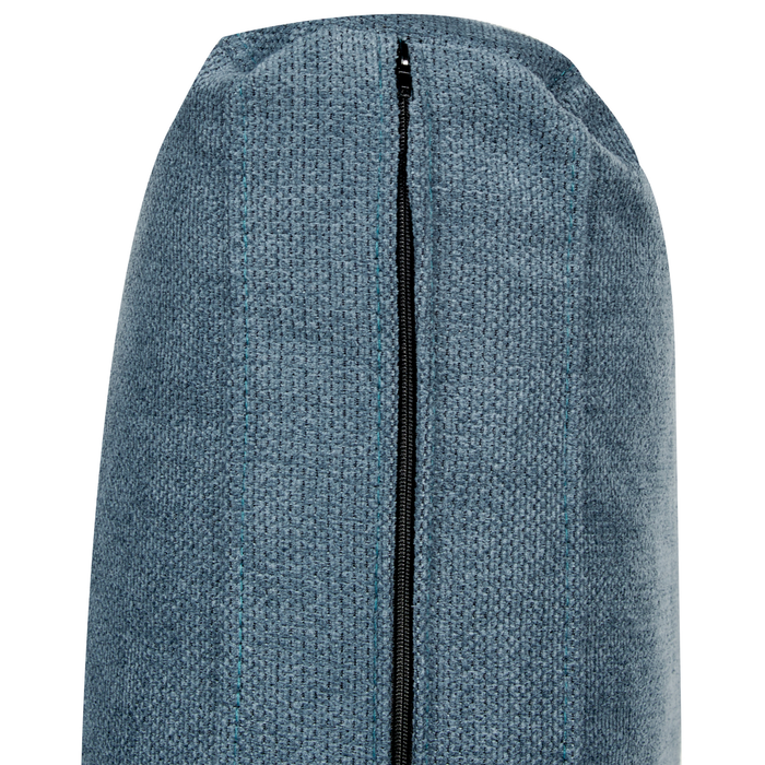 Beliani - VINTERBRO - Driezitsbank - Blauw - Polyester