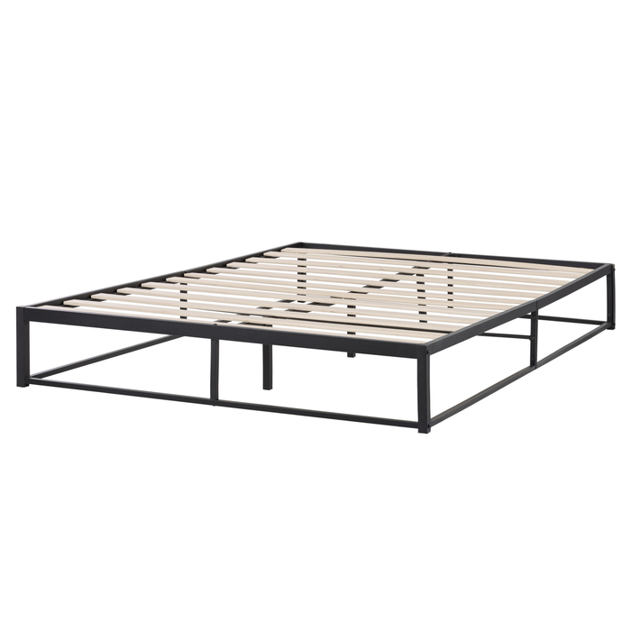 Beliani - VIRY - Tweepersoonsbed - Zwart - 160 x 200 cm - Metaal