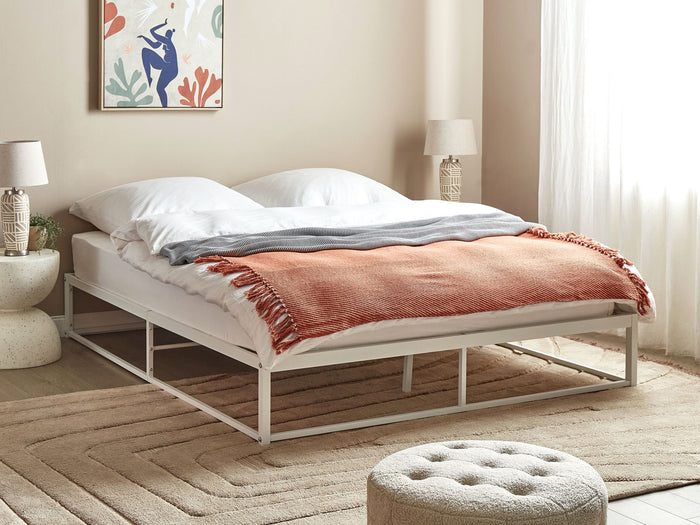 Beliani - VIRY - Tweepersoonsbed - Wit - 160 x 200 cm - Metaal