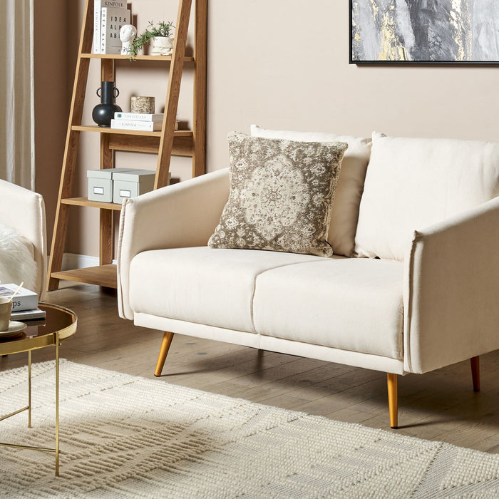 Beliani - MAURA - Tweezitsbank - Lichtbeige - Polyester