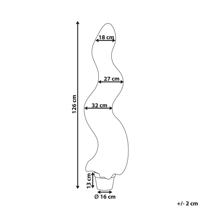 Beliani - SPIRAL TREE - Kunstplant - Groen - 126 cm - Synthetisch