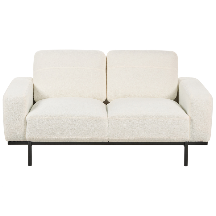 Beliani - SOVIK - Tweezitsbank - Gebroken wit - Bouclé