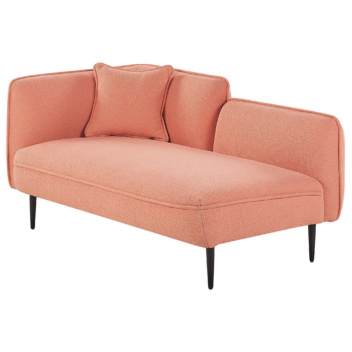 Beliani - CHEVANNES - Chaise longue - Perzik - Linkszijdig - Polyester