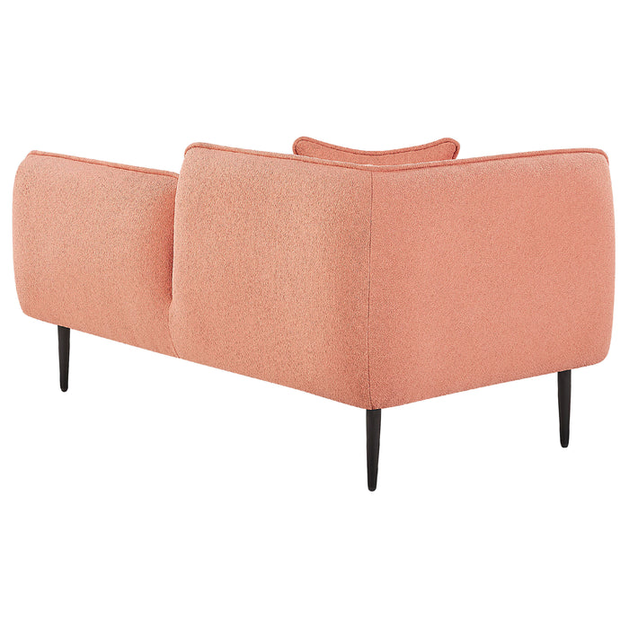 Beliani - CHEVANNES - Chaise longue - Perzik - Linkszijdig - Polyester