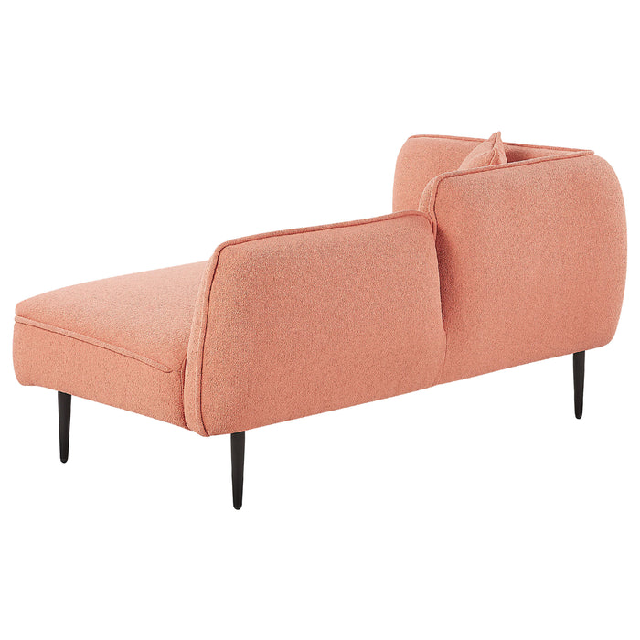 Beliani - CHEVANNES - Chaise longue - Perzik - Linkszijdig - Polyester