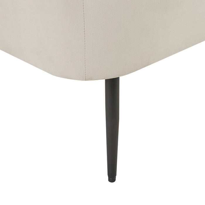 Beliani - ARCEY - Chaise longue - Gebroken wit - Linkszijdig - Fluweel