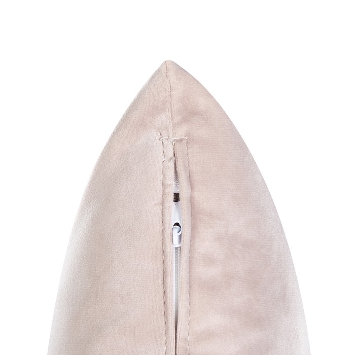 Beliani-CHAUMONT-Chaise longue-Pastelroze-Rechterzijde- Fluweel