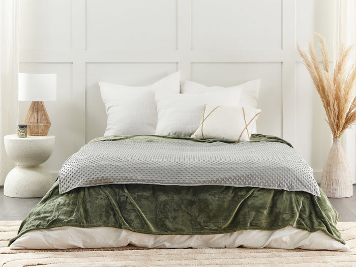 Beliani-CALLISTO-Verzwaringsdeken hoes-Grijs-100 x 150 cm-Polyester