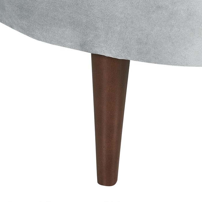 Beliani-CHAUMONT-Chaise longue-Lichtgrijs-Rechterzijde- Fluweel