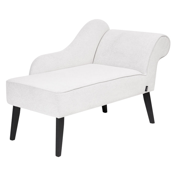 Beliani - BIARRITZ - Chaise longue - Wit - Rechtszijdig - Polyester