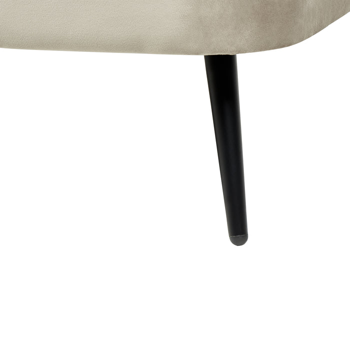 Beliani - ALLIER - Chaise longue - Beige - Linkerzijde - Fluweel